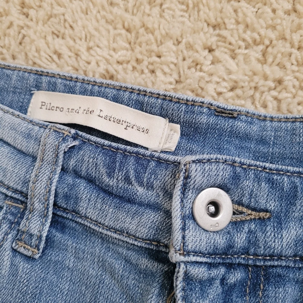 Pilcro and the Letterpress Lightwash Blue Denim Shorts